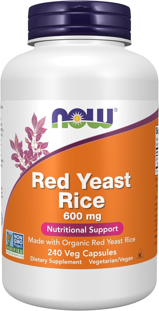 Şimdi Tamamlar, Red Yeast Rice 600 mg, Organik Red Yeast Rice, 240 Veg Capsules