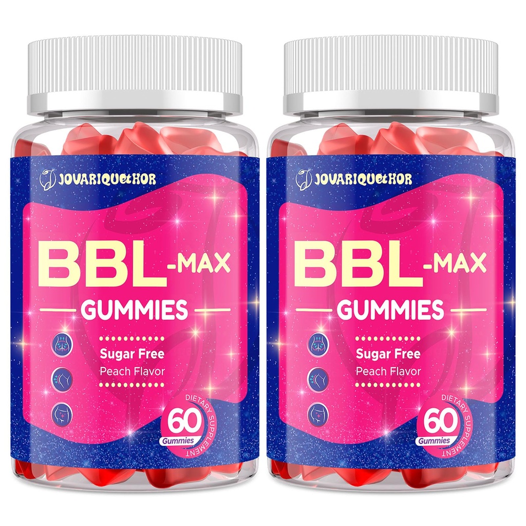 Kadınlar için Booty Gummies - BBL Gummies with Multivitamins and Herbal Extracts - Peach Flavor - 120 Count