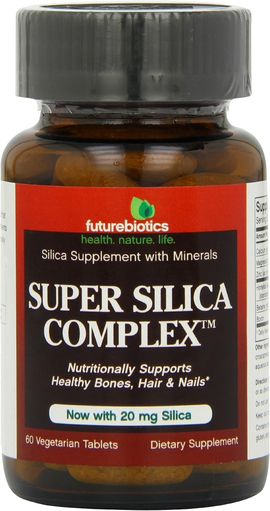 Futurebiyotiks Super Silica Kompleksi, Veg-Tablets, 60-Count (Pack of 2)