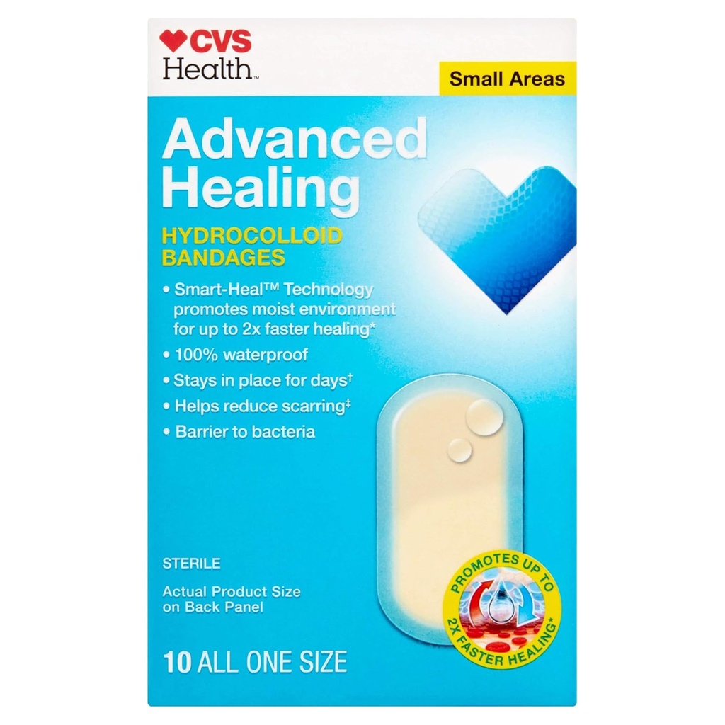 CVS Health Advanced Healing Hydrocolloid Bandages (Küçük Alanlar)
