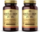 Solgar Gentle Iron (Iron Bisglycinate) 25 mg - 180 Sebze Capsules, Pack of 2 - Non-Constipating, Gentle on Your Stomach - Non-GMO, Gluten Free - 360 Total Services