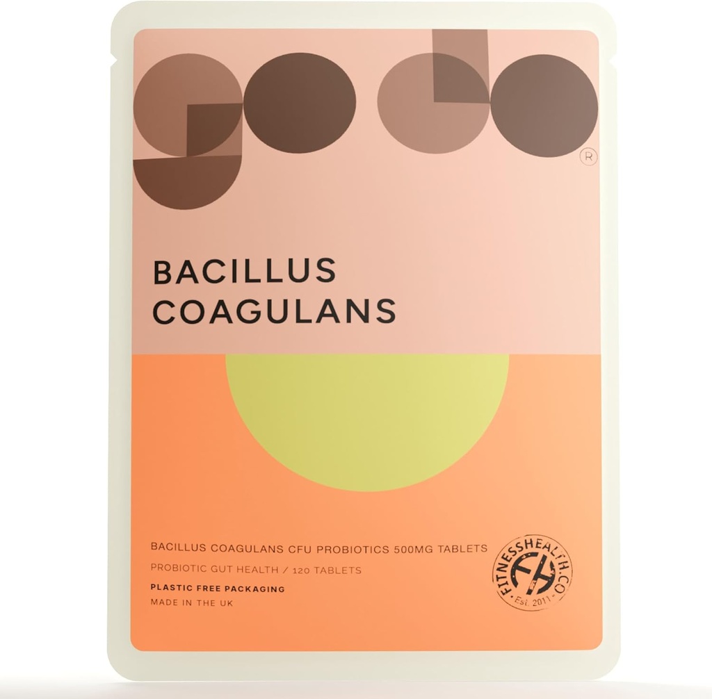 Fitness Health Bacillus Coagulans CFU Tabletleri 500MG | Erkekler ve Kadınlar için Vegan Supplement | Dayanıklı Destek Yardım | (120 Tablet)