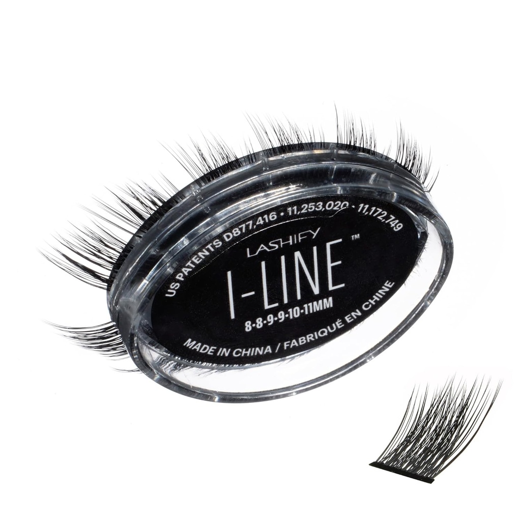 Lashify I-LineShort Pre-Mapped Gossamer, Easy DIY Bir Bakış ve Eyeliner Etkisi Yaratmak için Yanlış Açıklamalar