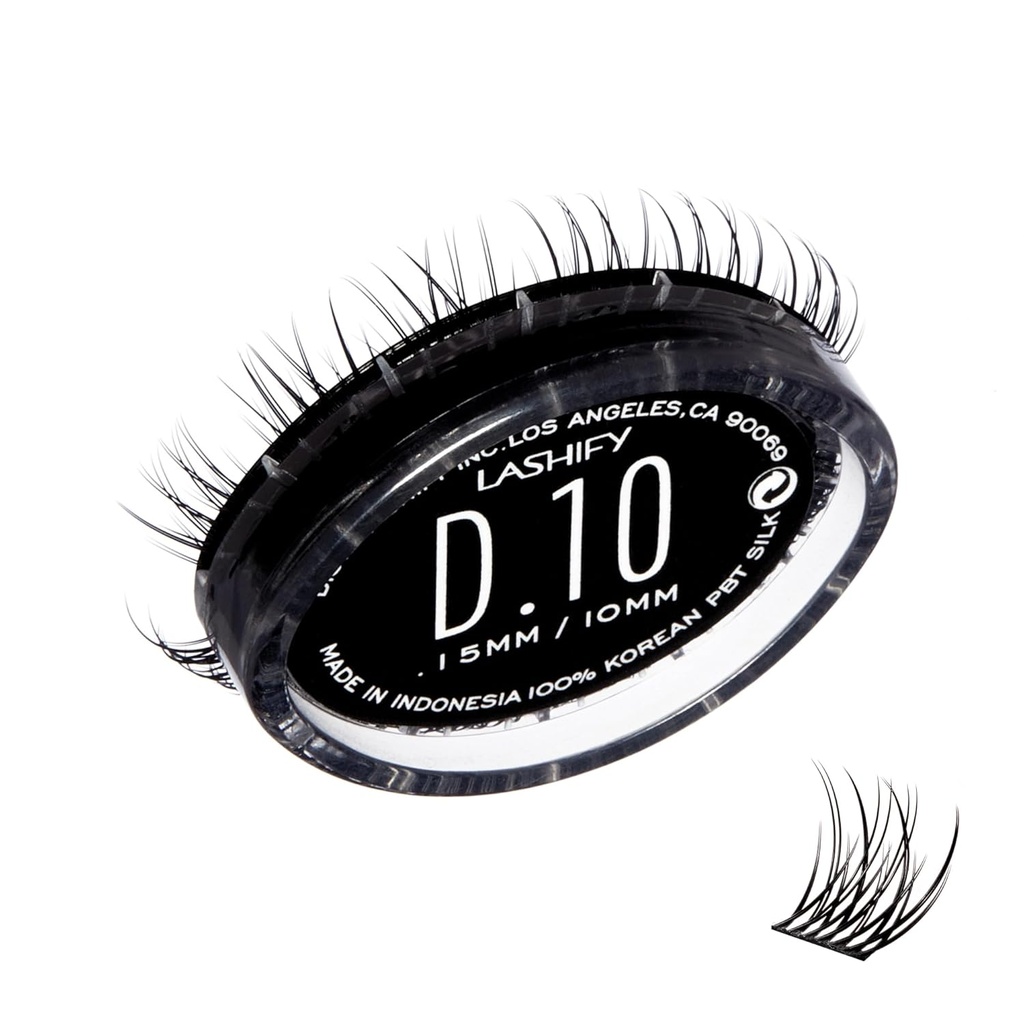 Lashify Drama 10mm Gossamer Eyelash Refill, Black, Easy DIY bir Doğal Bakış için Yanlış Açıklama