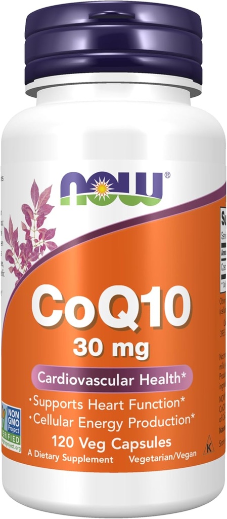 Şimdi Gıdalar Tamamlıyor, CoQ10 30 mg, Farm Grade, Fermentation tarafından üretilen All-Trans Form, 120 Veg Capsules