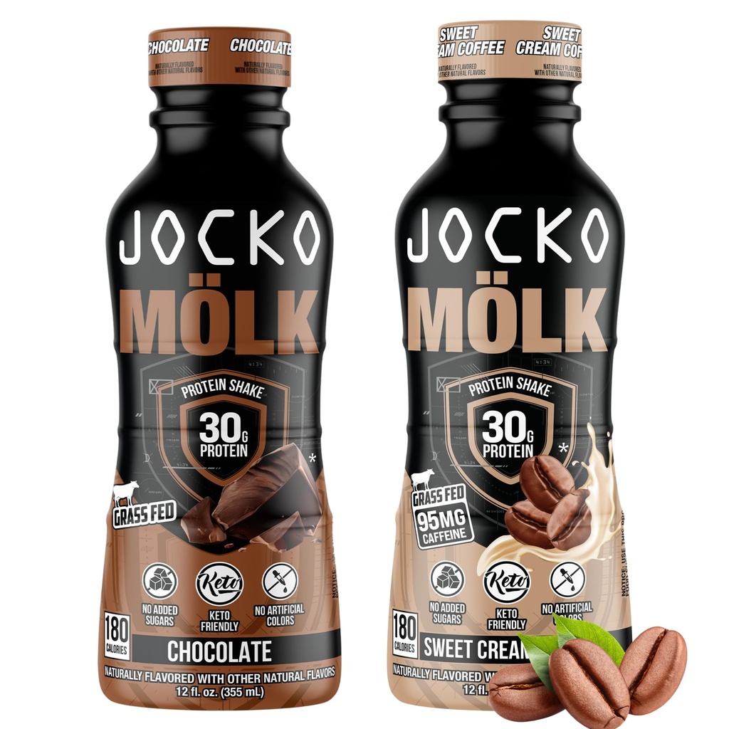 Jocko Καύσιμο Mölk Πρωτεΐνη ETA Shakes Bundle - Σοκολάτα & Γλυκό Κρέμα Καφέ (24 Pack)