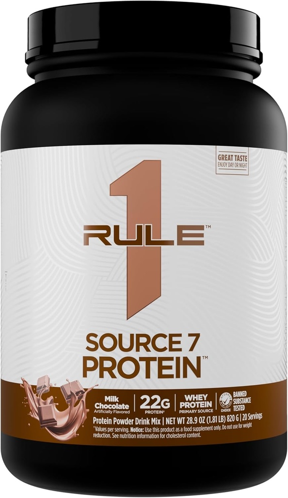 Kural 1 Kaynak 7 Protein – Decadent Flavor, Velvety Smooth Texture, 22g Anytime protein ve 10g Doğal Occurring EAAs Per 7 Premium Kaynaklardan (1.8 Pounds*, Milk) Chocolate)