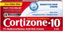 Cortizone 10 maksimum Güçlü Hassas Cilt Anti-Itch Cream, %1 Hydrocortisone, 2 oz.