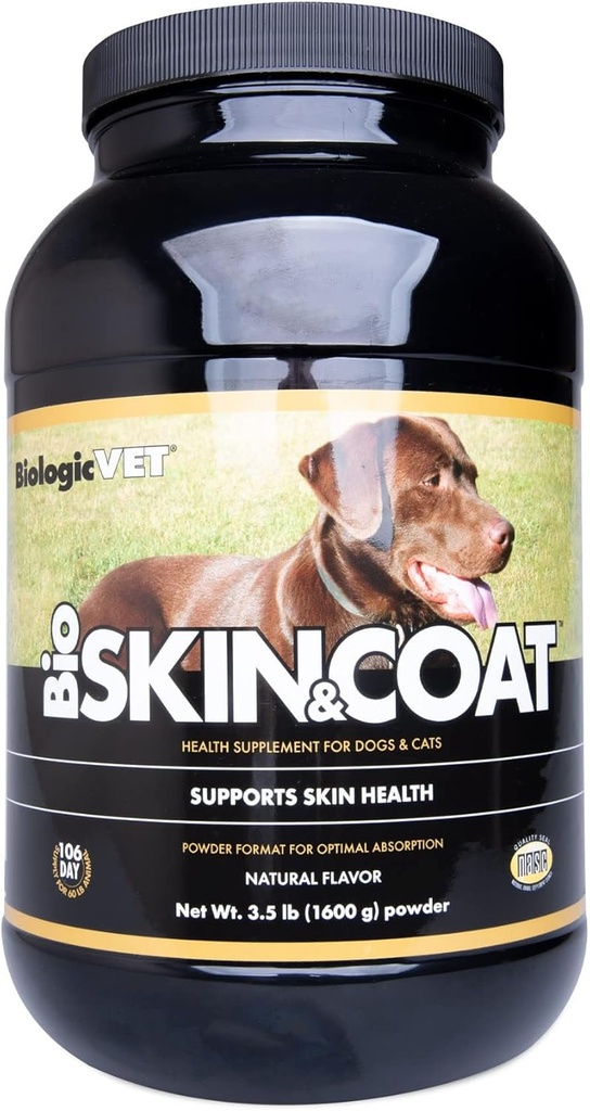 Flora - BioSKIN&Coat Formula - Gıda hoşgörüleri ile Evcil hayvanlar için Premium Cat & Dog Supplement - Immune Support - Contains Biotin, çinko, Bromelain & More - 3.5 lb.