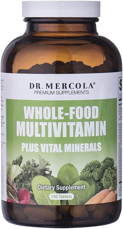 Dr. Mercola Whole Food Multivitamin Plus Vital Minerals Diyeter Supplement, 30 Hizmet (240 Tablet)