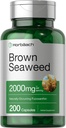 Horbäach Brown Seaweed Extract Capsules 2000 mg | 200 Pills | Fucoxanthin Supplement | Non-GMO, Gluten Free