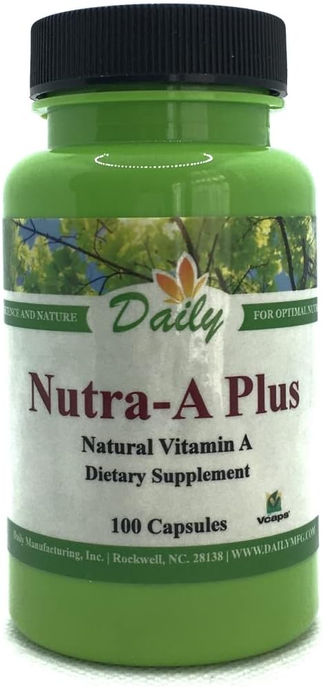 Daily Manufacturing Nutra-A PlusTM (Vitamin A-Palmitate & Beta-Carotene) 100 Vegetarian Capsules
