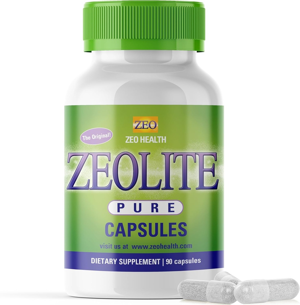 Zeolite Pure Capsules | Zeolite Detox, Ekstra Kuvvet | Pure, Full Body Cleanse for Women, Men | Aktif Organik, Yiyecek Grade Clinoptilolite Toz 94, 90 Caps (81 Grams), 6 Wk 3 Mo Supply