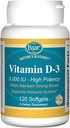 Baar Vitamin D-3 Softgels, 5.000 IU, 120 Softgels