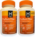 Üye Mark Fiber Capsules 2Pack (400 Kont) Psyllium Husk, #1 Doktor Tavsiye Edilen Fiber Supplement.