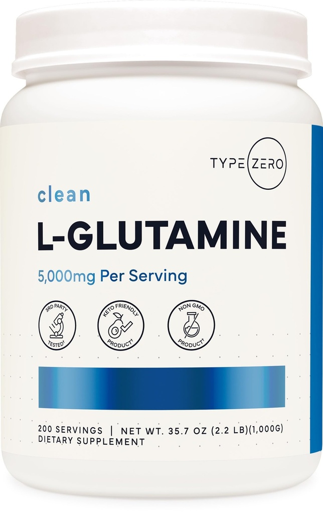 Tip Zero L Glutamine Toz KG, 5000 mg Boyut - 6Month Supply, L-Glutamine Supplement for Gut Health, Gastrointestinal Lining Support & Recovery for Women/Men - Vegan, Gluten Free, No Fillers
