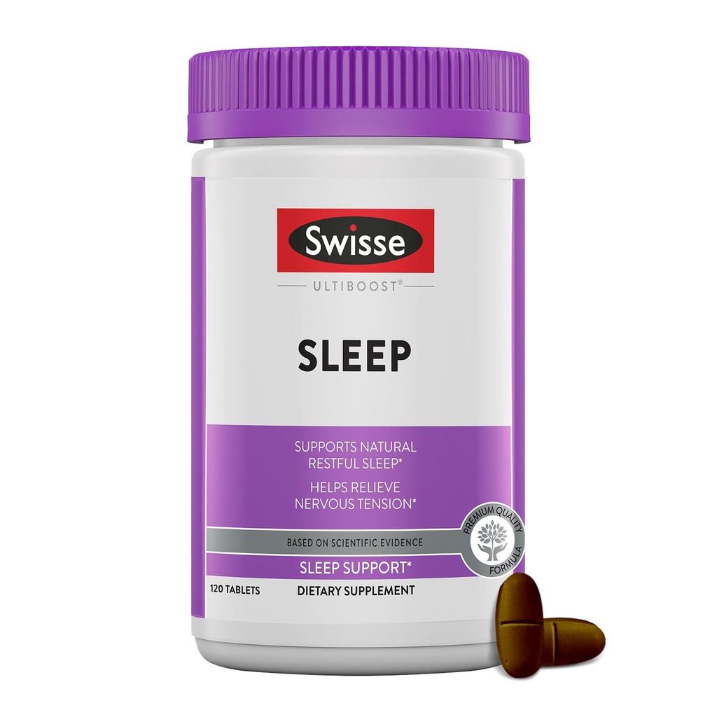 Swisse Sleep Valerian Root Capsules | Valerian Root Extract + Magnezyum + Licorice + Hops | Melatonin Free Herbal Sleep Supplement | Helps Relieve Nervous Ger | 120 Tablet