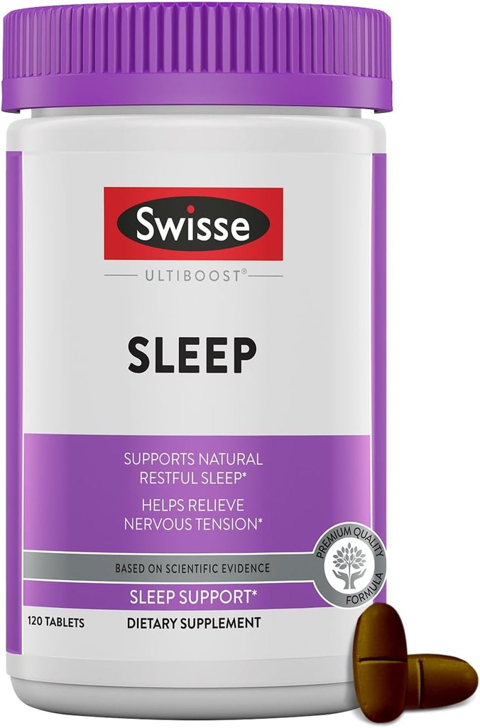 Swisse Sleep Valerian Root Capsules | Valerian Root Extract + Magnezyum + Licorice + Hops | Melatonin Free Herbal Sleep Supplement | Helps Relieve Nervous Ger | 120 Tablet