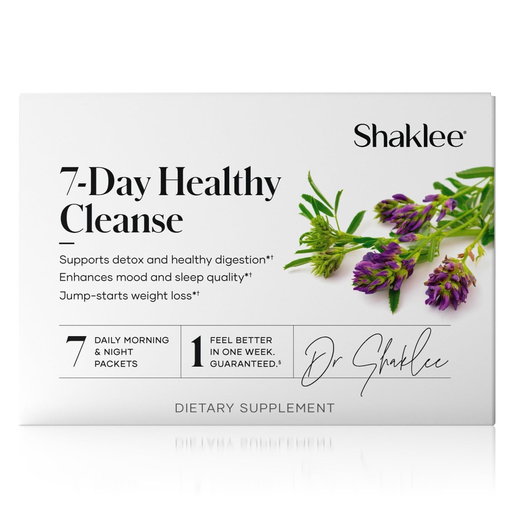 Shaklee - 7-Day Healthy Cleanse: Πλήρης επαναρύθμιση συστήματος και ενίσχυση ενέργειας - Με προβιοτικά, υποστήριξη ήπατος, και Herbal Cleanse - Step-by-Step Guide - 7 Daily Morning & Night Packets