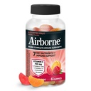 Βιταμίνη C 750mg (ανά Σερβίρισμα) - Airborne Ποικιλία Φρούτων Γεύσεις Gummies (63 Μετρήστε σε ένα μπουκάλι), Gluten-free ανοσοποιητική υποστήριξη συμπλήρωμα με βιταμίνες A C E, Selenium, Echinacea & Ginger
