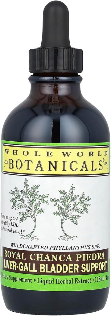 Tüm Dünya Botanikleri Kraliyet Chanca Piedra Liver-Gall Bladder Destek 4 oz Sıvı Ekstraksiyon, Liver ve Gall Bladder Destek