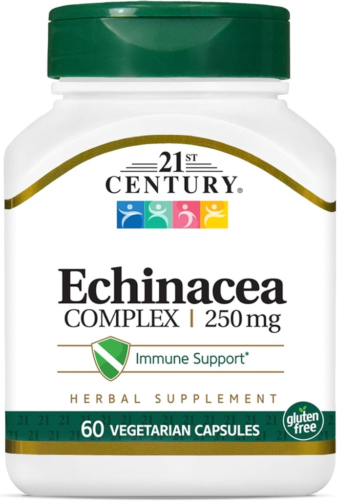 21. Yüzyıl Echinacea Extract Veg Capsules, 60 Kont
