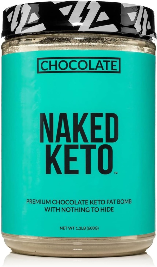 Γυμνή σοκολάτα Keto - Premium σοκολάτα Keto Fat Bomb Powder - Τίποτα Τεχνητό - Χωρίς γλουτένη Keto Bomb Chocolate Mct Oil Powder with No Gmos - 1.3 Lb