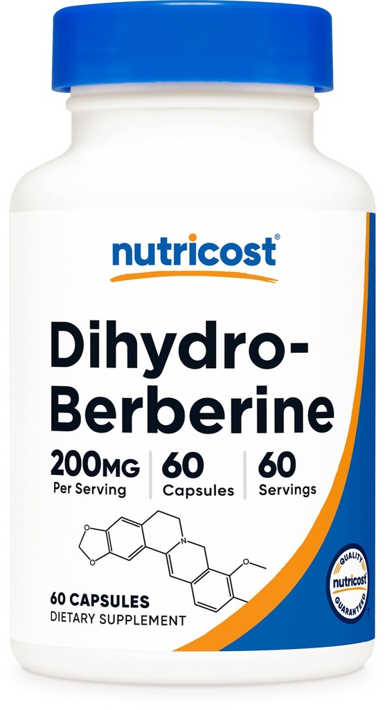 Nutricost Dihidrberine Capsules (200 mg, 60 Capsules) - Daha Fazla Bio kullanılabilir Berberine Metabolite