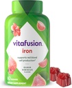 Vitafusion Iron Gummy Supplement, Supports Red Blood Cell Production *, Guava Hibiscus Flavor, 30 Hizmet, 60 Kont