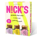 Nick'in protein Bars Chocolate Çeşitli Paketi Yüksek Protein, Low Calories, Low Carb Keto Friendly Snacks Şeker, Salty Peanut, Chocolate Caramel ve Almond Chocolate (12 Pack)