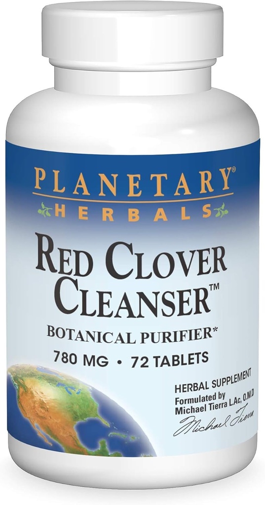 Πλανητικά Βότανα Red Clover Cleanser Tablets, 72 Count