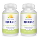AND GIVE US TODAY DAILY L-Methylfolate 15mg (2 Şişe) - 180 Capsules - Profesyonel Güçlü Aktif Metil Folate - 5MTHF Supplement - GMO, Gluten Free, No Fillers