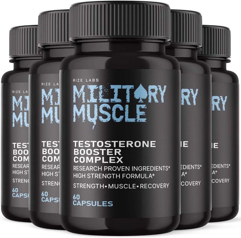 Laboratuvarlar Men'in Askeri Kasını, Performansı Geliştirmek için Tüm Doğal Diyetsel Supplement, Capsules Stamina ve Energy - 5 (300 Capsules) Paketi