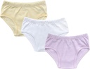 ORGANICKID Kızlar% 100 Organik 100% Cotton Underwear GOTS sertifikalı Çocuk Toddler Panties Briefs Pack 3