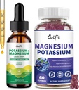 Catfit Potassium Magnesium Supplement,Magnesium Potassium Complex Supplement,Sugar Free & Vegan,Immune Support,Calm Mood & Sleep Support,Muscle Health