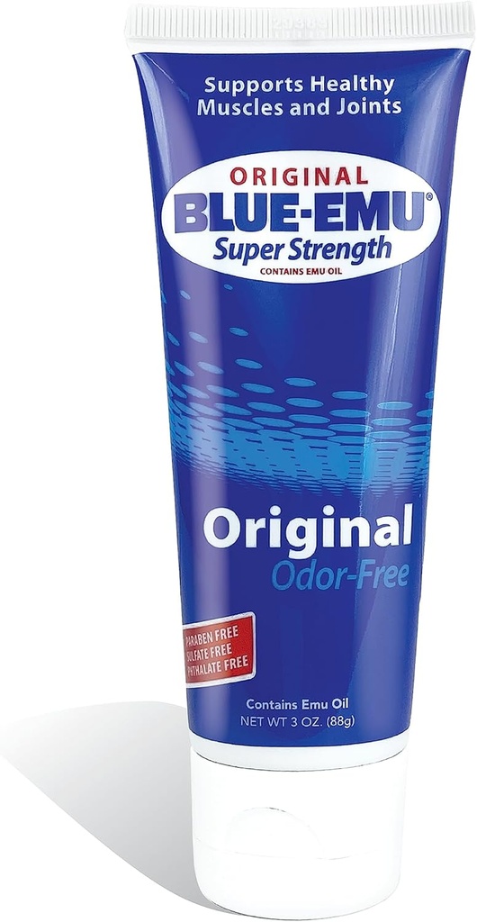 BLUE-EMU Original Super Strength Cream, Soothing Muscle & Ortak Destek, 3 Oz