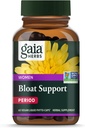 Gaia Herbs Bloat Support - Women's Health Supplement to Support Bloating & Digestion - Made with Dandelion Leaf, Burdock, Horsetail & More - 60 Vegan Capsules (30 hizmet)