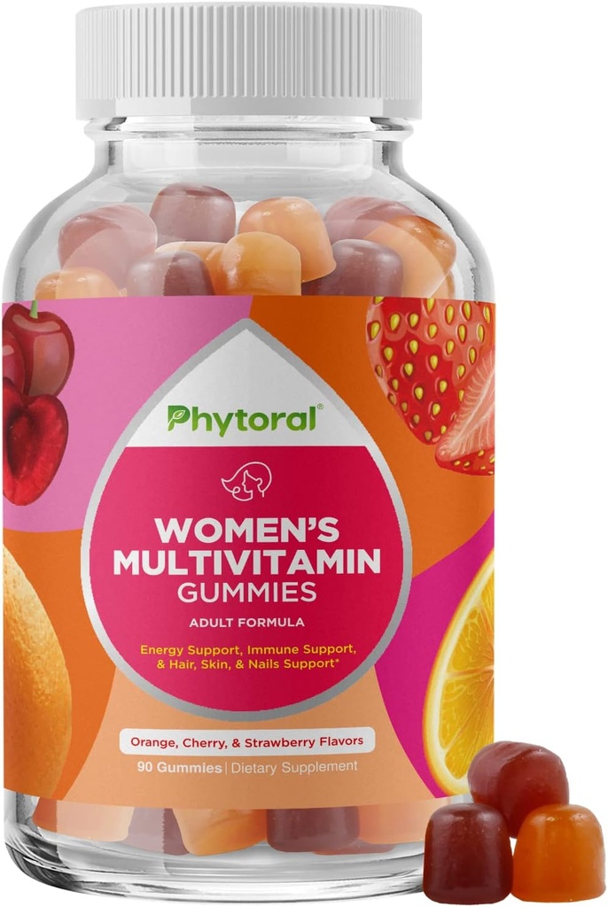 Γυναικεία Πολυβιταμίνη Gummy Βιταμίνες για Ενήλικες - Φυσική Πολυβιταμίνη για Γυναίκες Gummies και Φυσικό Ανοσοποιητικό Σύστημα Booster - Γυναίκες Gummies Ενήλικες Πλήρης με ψευδάργυρο