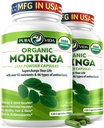 PURA VIDA MORINGA Capsules Single Origin Organic Moringa Toz. Moringa Leaf. Energy, Metabolism, & Immune Support. 120ct. 500 mg Caps.