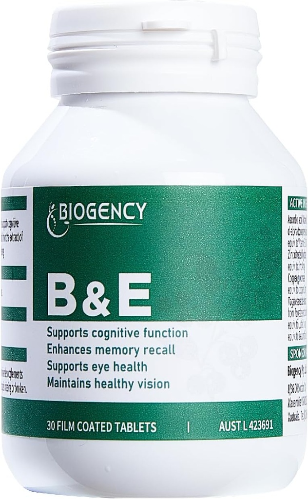 B&E Zeaxanthin + Lutein Eye Care Vitamin Supplement - 1 Pack 30 Tabletler Koruma ve Geliştiriyor Genel Gözler Sağlık Doğal Malzemeler, Gluten-Free Vegan-Friendly, Yetişkinler ve Çocuklar için
