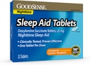 GoodSense Sleep Aid Doxylamine Succinate tabletleri, 25 mg, 32-say, Nighttime Sleep Aid You Fall Asleep
