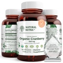 Doğal Nutra Organik Cranberry Ekstraksiyon Tamam, Urinary Ailment, Tavsiyeler Bone Health, Help keep Heart Health, Digestion, Discover Skin Health, 30 Tablet, One Moon Supply