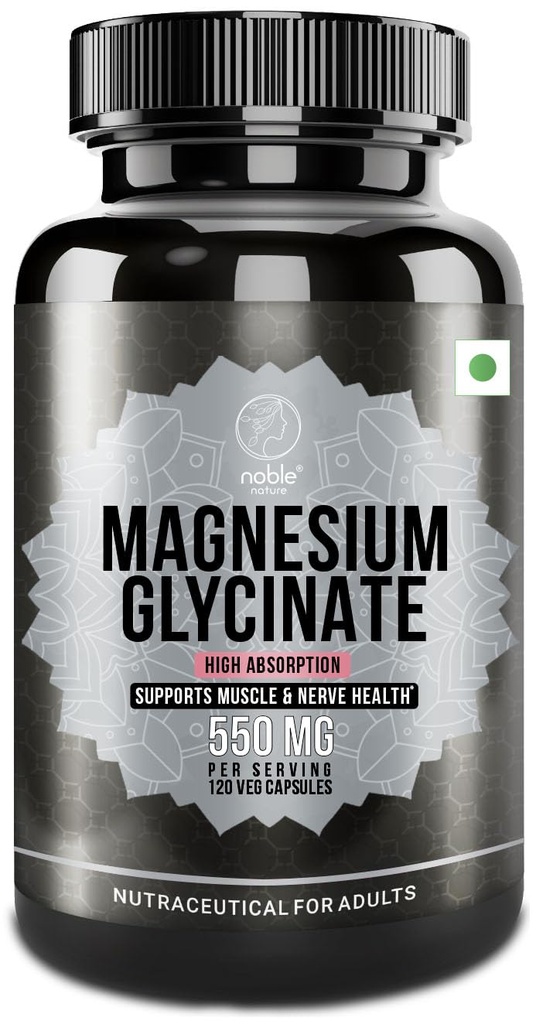 Yüksek Abvitamin Magnezyum Glycinate 550 mg - 120 Veg Capsules - 4 Ay Supply