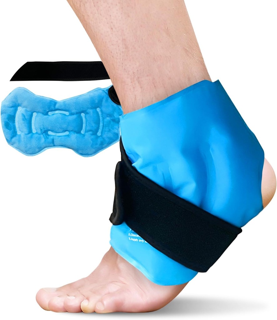 Πακέτο πάγου Ankle για το οίδημα, Reuseable Gel Ice Pack για τον τραυματισμό Ankle, Ψυχρή Συμπίεση Θεραπεία για την ανακούφιση του πόνου ποδιών, Αχιλλέας Τενοντίτιδα, Φυτική Φασίτιδα, Διαστρεβλώσεις