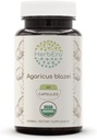HerbEra Agaricus Blazei USDA Organik 60 Capsules | Natural Herbal Supplement | Sertifikalı Organik Vejetaryen Capsules ve Organik Agaricus Blazei (Agaricus blazei murill) kuru Mushroom (60 Capsules)