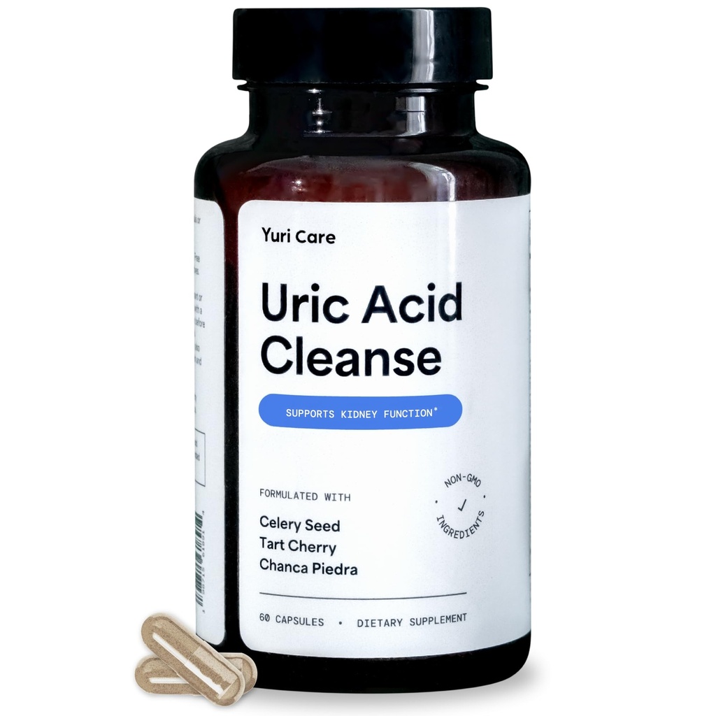 Doğal Uric Acid, 2000 mg Celery Tohumu, 1000 mg Chanca Piedra, Pomegranate Ekstraksiyon, Tart Cherry Extract Capsules - Kidney Cleanse Detox & Repair for Uric Acid Flush