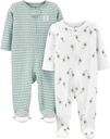 Carter'ın unisex-baby 2way Zip Thermal Footed Sleep and Play tarafından Basit Joys, 2 Pack of 2