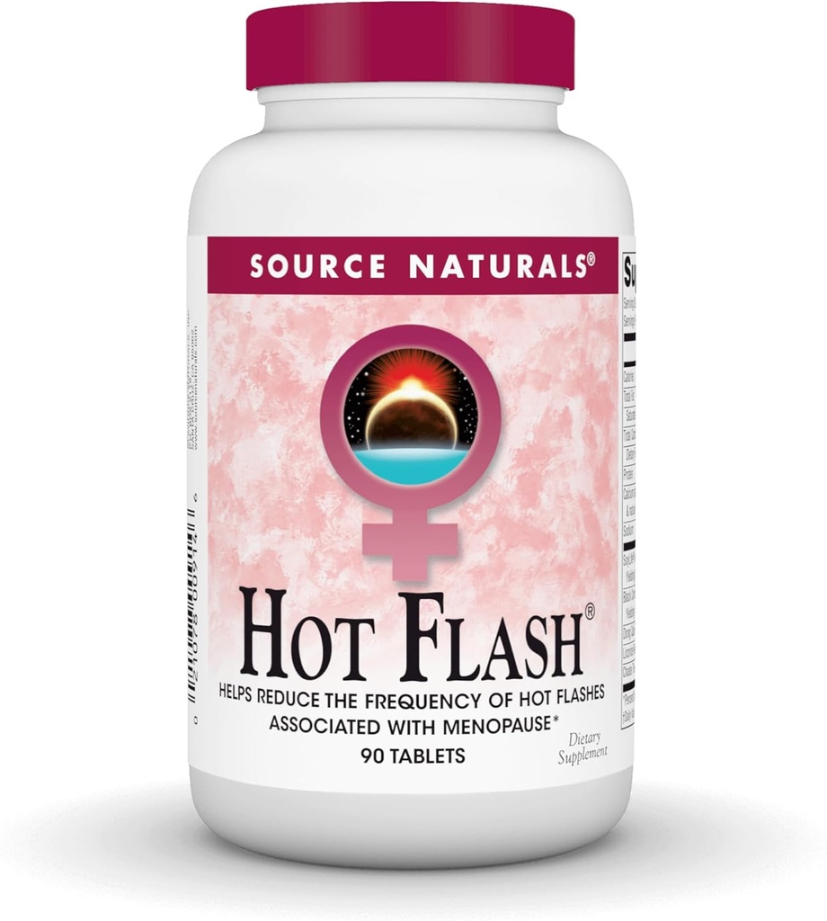 Source Naturals Hot Flash, Hot Flashes'in Frekansını Azlaştırmaya yardımcı olur* - 90 Tablet