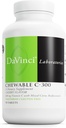 DaVinci Labs Chewable C-300 - Συμπλήρωμα βιταμίνης C για την υποστήριξη της ανοσοποιητικής υγείας, χοληστερόλης και κολλαγόνου Παραγωγής - Με Βιταμίνη C, Πεκτίνη και Περισσότερα - Χωρίς γλουτένη - Cherry Flavor - 90 χορτοφαγικά δισκία