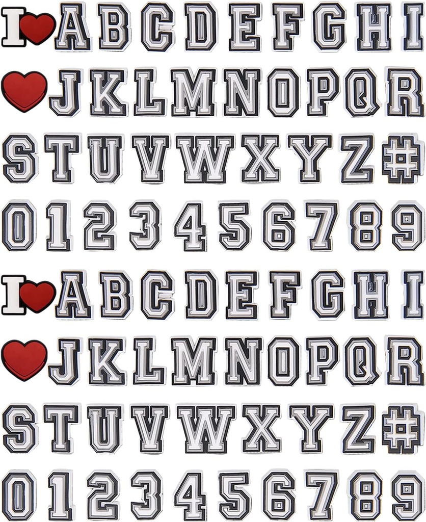 Ayakkabılar için Mektup Charms, Yetişkin Ayakkabı Charms Letter Shoes Dekorasyon Charms for Boys and Girls